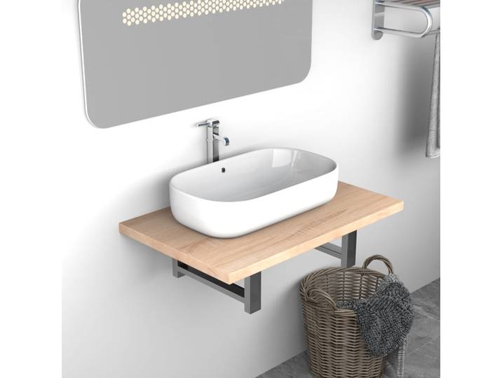vidaXL Badmöbel Eichenbraun 60×40×16,3 cm