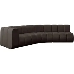 ECKSOFA modulares Sofa Karex-L1 - 308x194x70 cm Braun