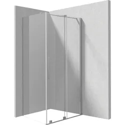 Neuesbad Duschkabine, Edelstahl gebürstet, 140x70 NB1DEKTJF34R1 + NB1DEKTJF37P1 NB1DEKPNFP14S071