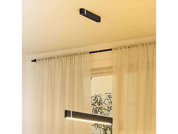 Suspension LED Jagun 100 x 9 x 3cm Gris Feutre Module LED