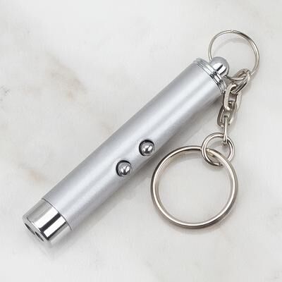 Multicon Wholesale Hub Pointer Interactive Toys For Cats, Cat Laser Light, Exercise Toys For Bored Indoor Cats, Pet Teaser Laser Pointer silver