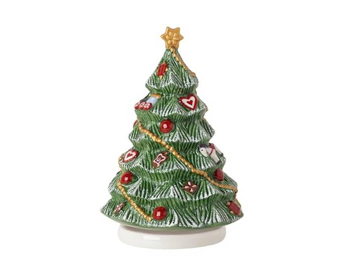 Villeroy & Boch 1486406307 Nostalgic Melody Sapin de Noël Rotatif (1 pièce) 11 x 11 x 16 cm Vert