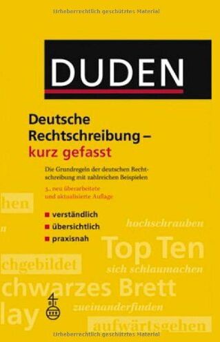 Christian Stang - Duden. Deutsche Rechtschreibung - kurz gefasst: Die Grundregeln der deutschen Rechtschreibung mit zahlreichen Beispielen - Preis vom 09.10.2026 07:28:09 h