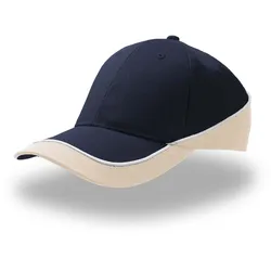 Atlantis Unisex 3-farbige 6-Panel Kappe Klassische Cap RACI navy/khaki one size