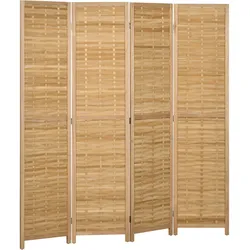 PARAVENT 4-teilig, 160 x 170 cm, Natur