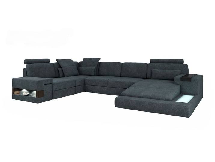 Xlmoebel Wohnlandschaft XXL U-Form Couch mit runder Ecke in modernem Design, Wohnlandschaft, Hergestellt in Europa