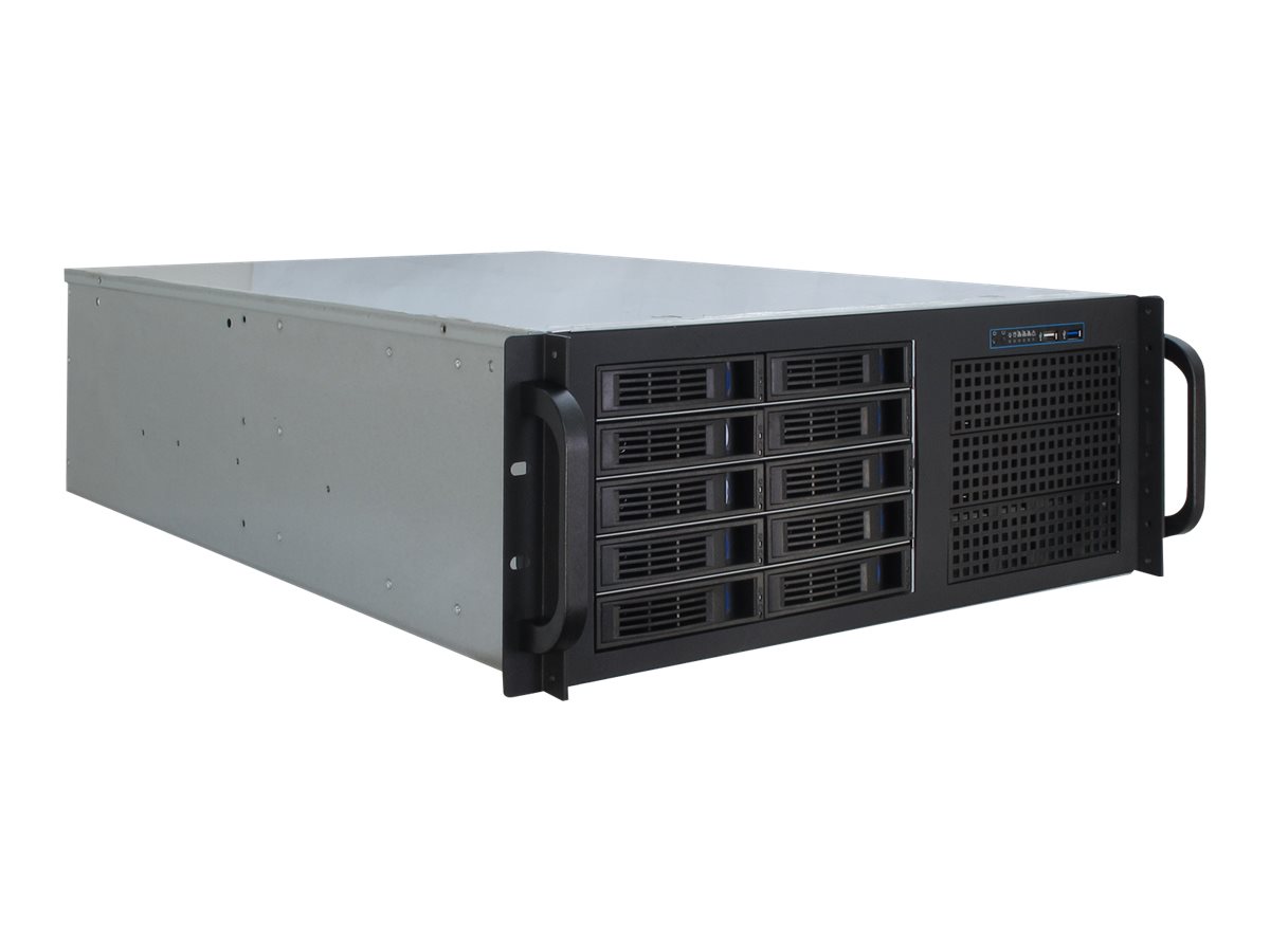 Inter-Tech IPC 4U-4410, Rack, Server, Schwarz, Stahl, 14,8 kg, 17,3 kg