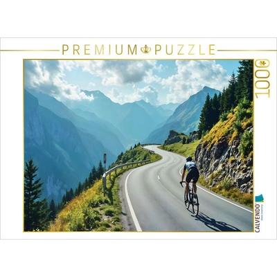 CALVENDO Puzzle Berganstieg in der Hitze | 1000 Teile Lege-Größe 64x48cm Foto-Puzzle für glückliche Stunden