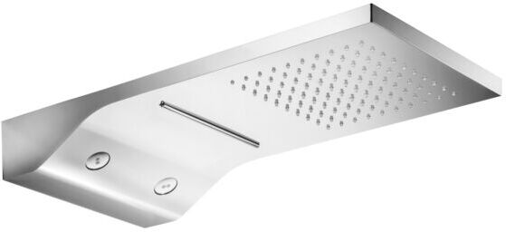Herzbach Living Spa Wand-Regenbrause 11.662500.2.01 Edelstahl poliert, 587x270mm, Regen/Spin-Jet/Schwall