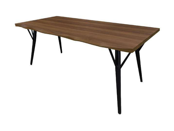 JVmoebel Esstisch Massivholztisch mit Baumkante in rustikalem Design (1-St., Esstisch), Made in Europa