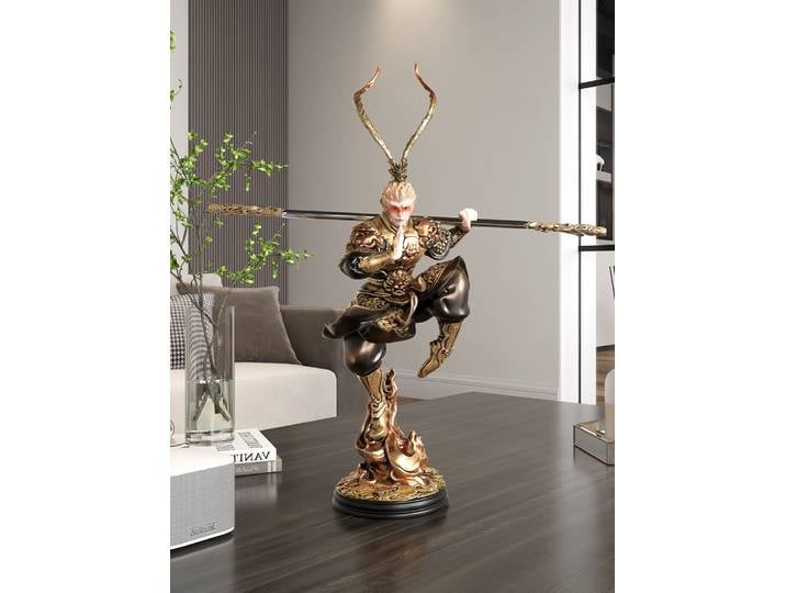 Sculpture Sun Wukong créative pour décoration de maison, ornements de bureau, Statue de singe, Figurine d'animal, modèle artisanal en résine
