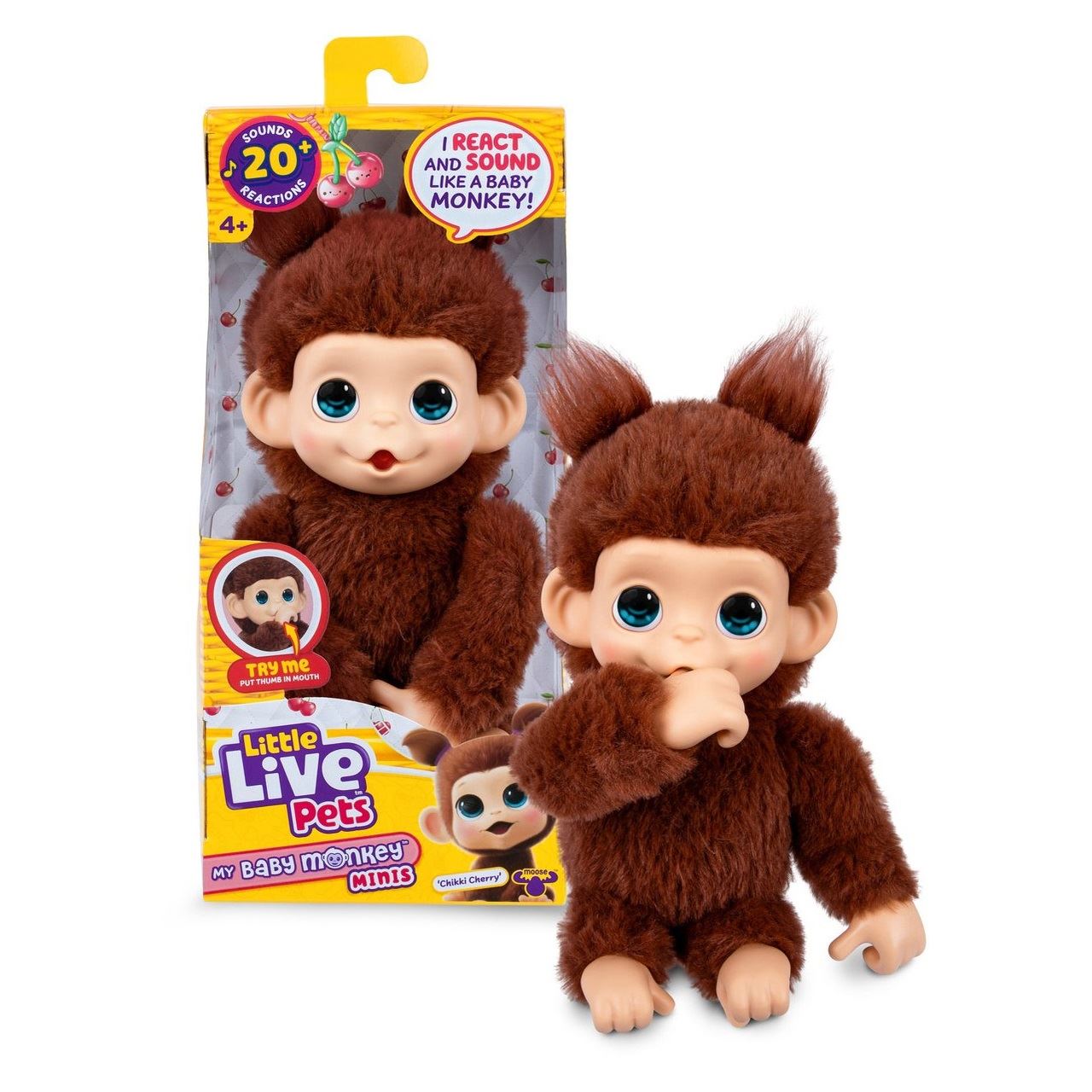Moose Toys Ltd. Little Live Pets - My Baby Monkey Minis Brown Cherri