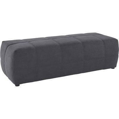 Hocker DOMO COLLECTION "BRANDON, komfortabel", grau, B:150cm H:40cm T:60cm, Kunstleder SOFTLUX;Luxus-Microfaser in Antikleder-Optik(100% Polyester);Luxus-Microfaser (100% Polyester), Hocker, Polsterhocker, große Ausführung passend zu "Brandon", auch...