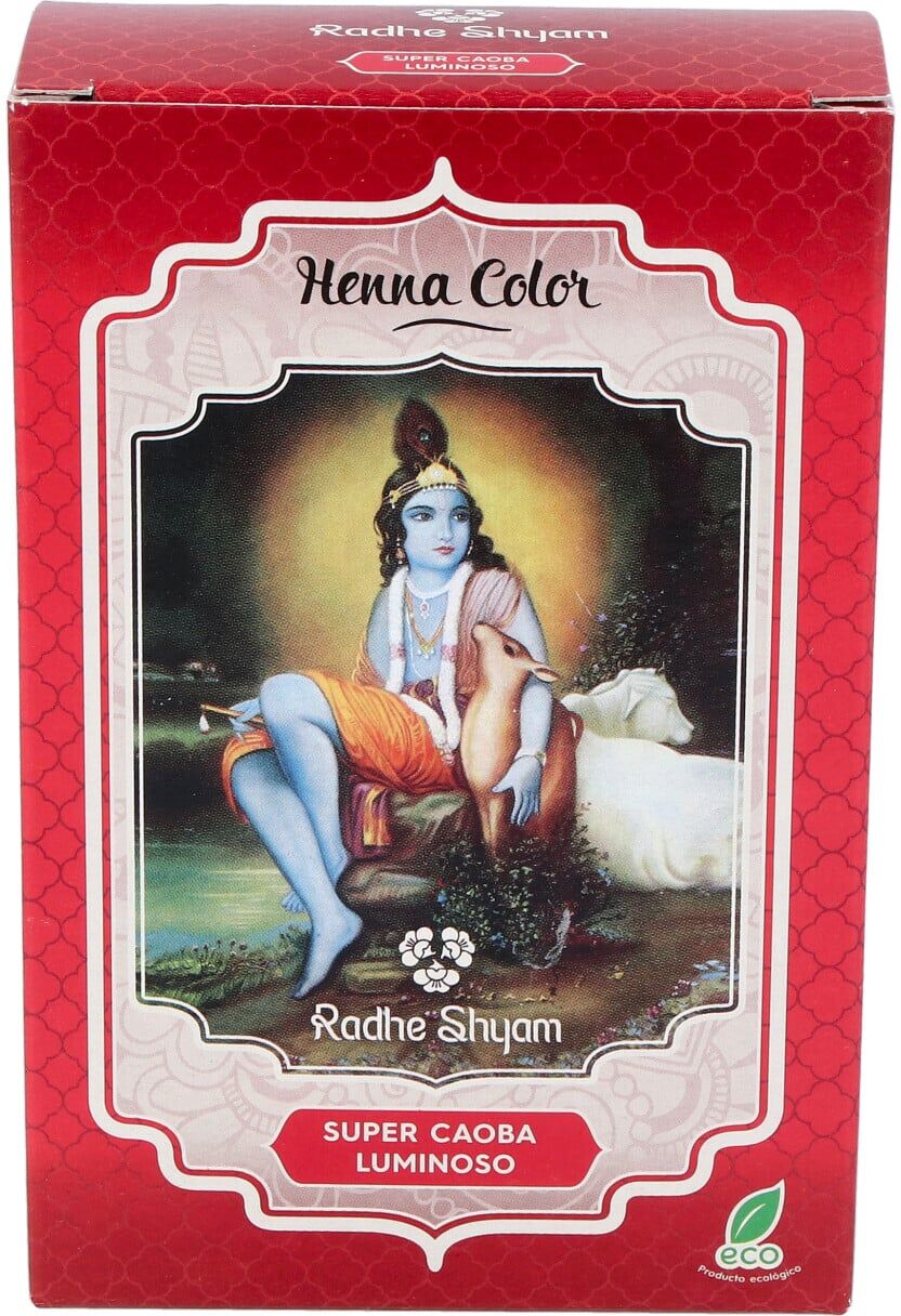 Radhe shyam henna polvo super caoba luminoso 100gr.