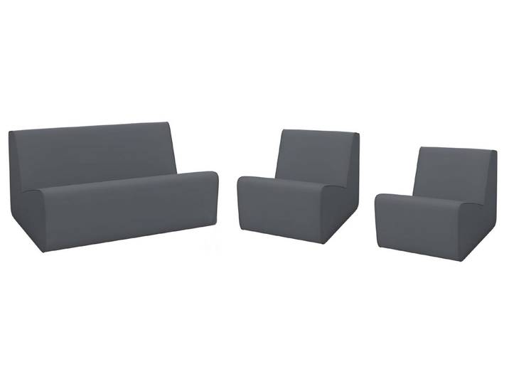 JVmoebel Sitzgruppe Stilvolles modernes Sofa-Set 2+1+1 Minimalistischer Stil Graue Farbe, (3-tlg)
