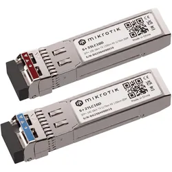 MikroTik 10G Single-Mode SFP+ Module Pair, 10 km, Transceiver