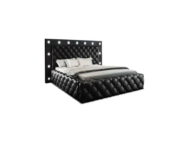 Sofa Dreams Boxspringbett Alessandria Bett Kunstleder Premium Komplettbett mit LED Beleuchtung, mit Topper