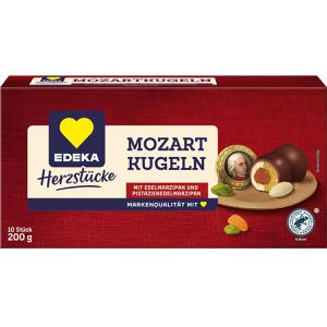 Edeka Pralinen Herzstücke Mozartkugeln, 10 Stück, einzeln verpackt, 200 g