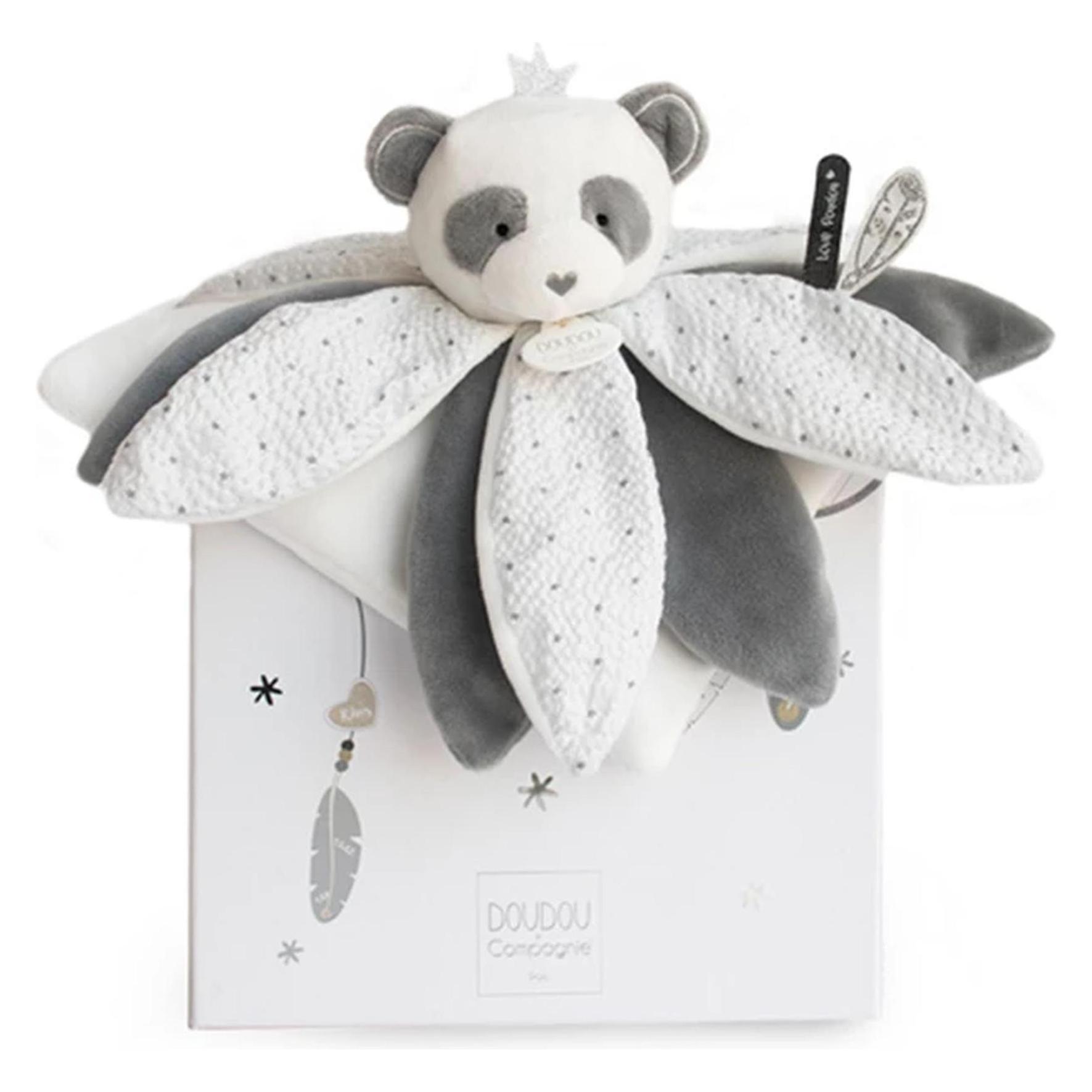 Doudou et Compagnie Schmusetuch Traumfänger Panda Blüte (22 x 22 cm) (8903548)