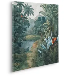 Leinwandbild KOMAR "Exotic Empire - Größe 60 x 60 cm", bunt (farbe bild(er): bunt), B:60cm, Holz, Papier, Bilder, Leinwandbild, Keilrahmenbild mi Echtholzrahmen
