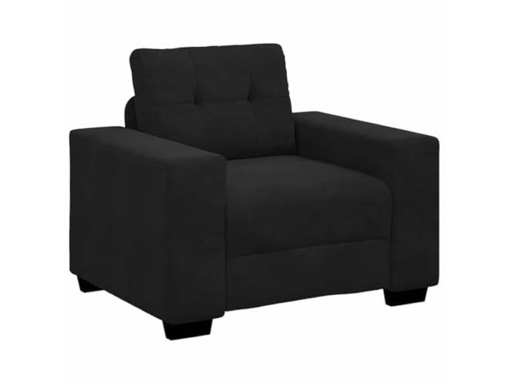 Todiikf Sofasessel Samt Polstersessel Schwarz 100x78x80 cm Bequemer Einzelsessel mit Samtbezug, Schaumstoffpolsterung und Sperrholzgestell für Wohnzimmer und Schlafzimmer.