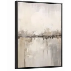 LEINWAND Bilder mit Rahmen - Moderne Kunst - Abstrakt - Beige - 30x40