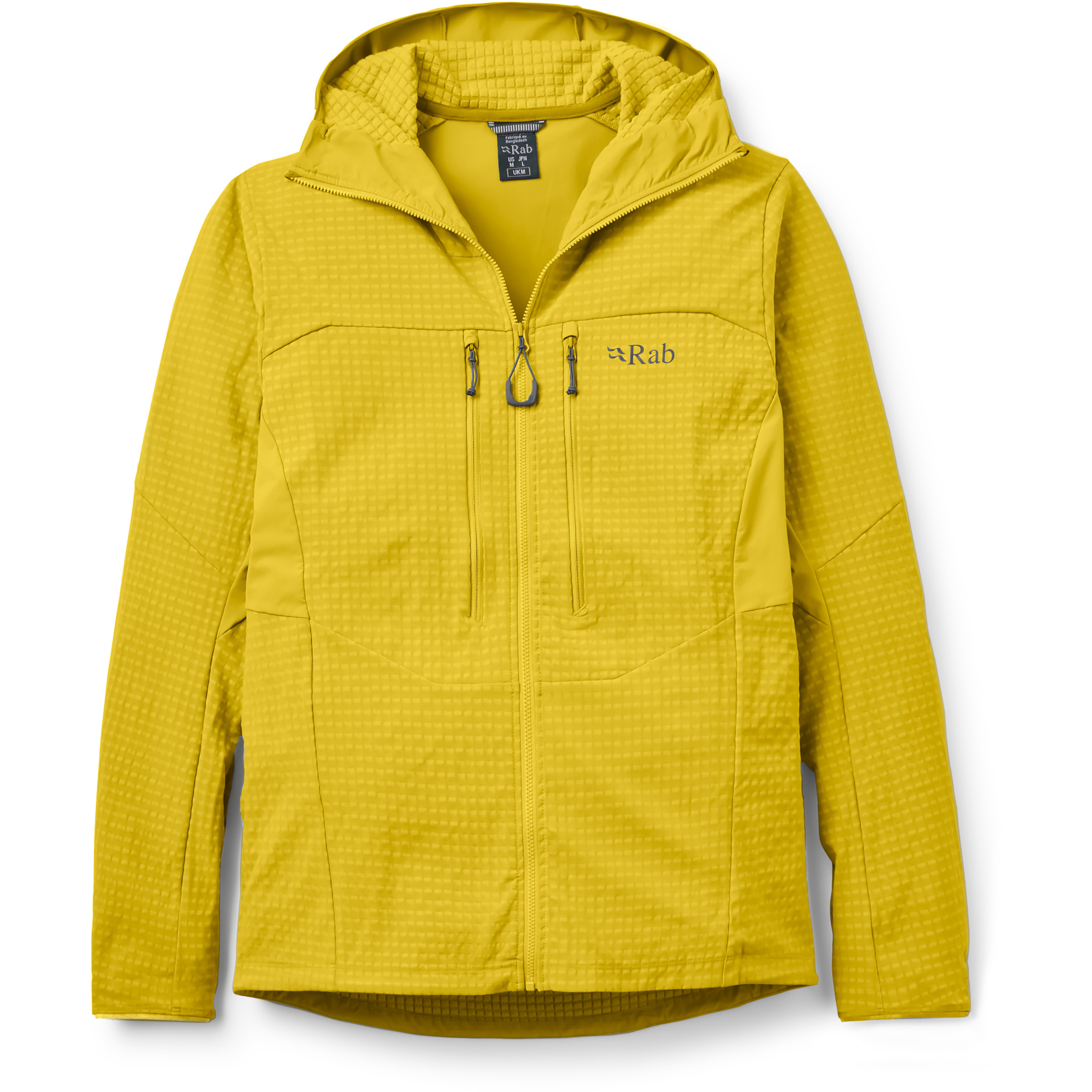 Rab Ascendor Pro Herren Fleecejacke gelb Größe L Alpinklettern | Bergsteigen | Skitour Windabweisend Wasserabweisend