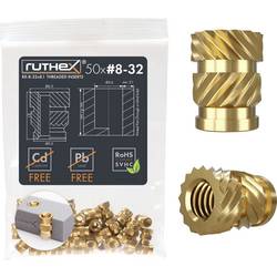 ruthex Gewindeeinsatz Passend für (3D Drucker): PLA-taugliche Geräte RX-8-32x8.1 GE-8-32x81-001