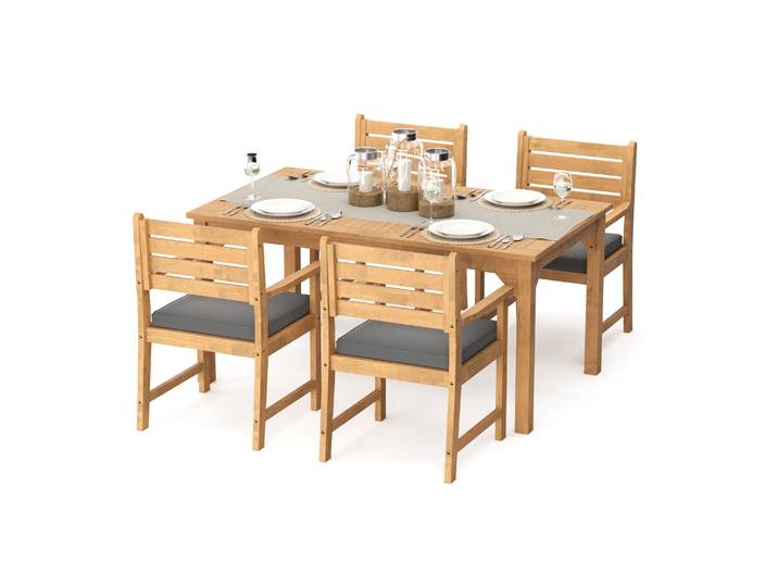 Gartenmöbel Set Holz MONICA 5-teilig