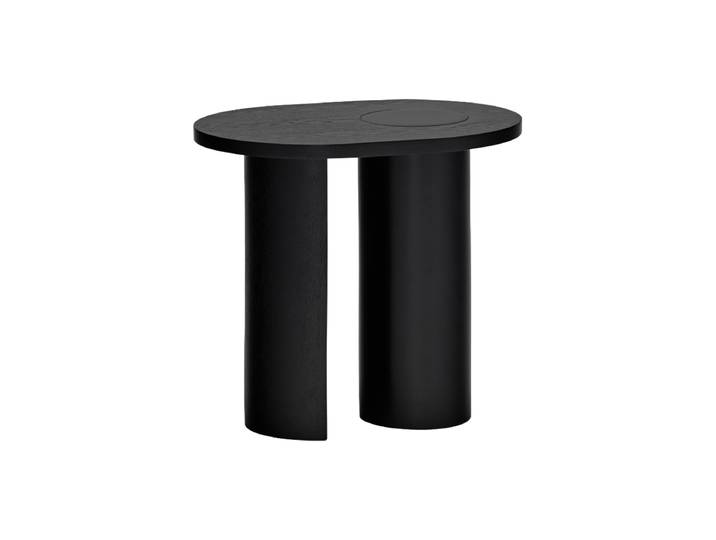Design Beistelltisch „Nori 60 x 55 cm Esche Schwarz Teulat