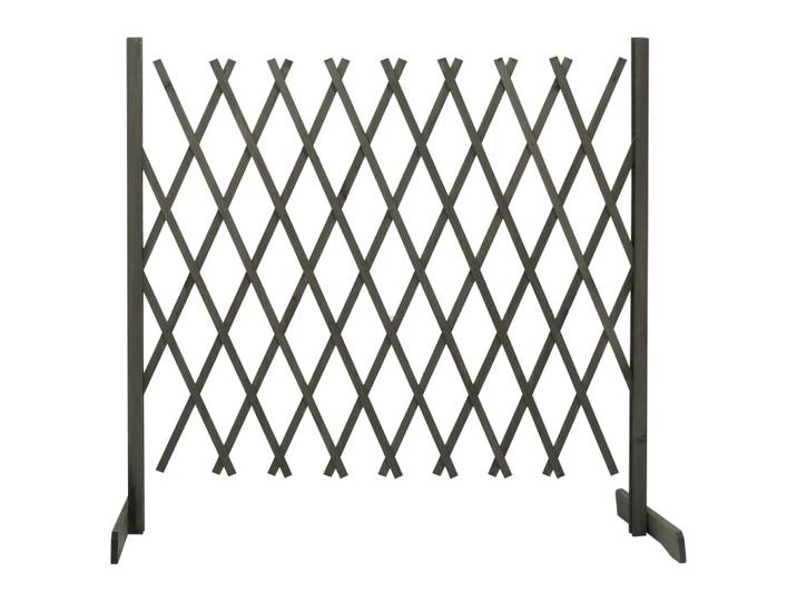 vidaXL Garten-Rankzaun Grau 180x100 cm Massivholz Tanne