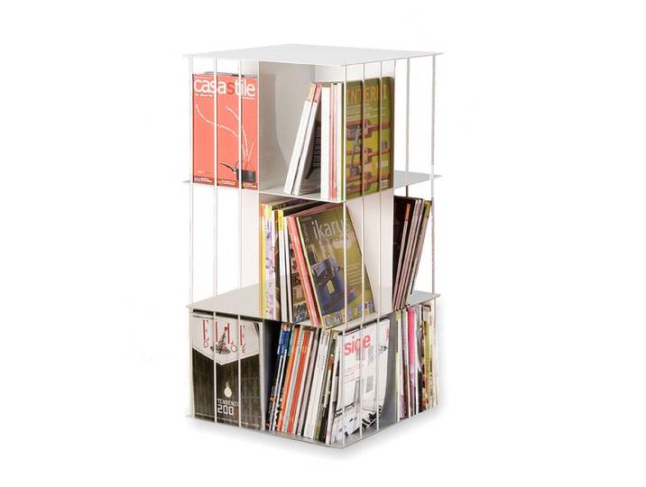 KRIPTONITE bibliothèque verticale KROSSING ROTANTE 50x50xH99 cm BLANC