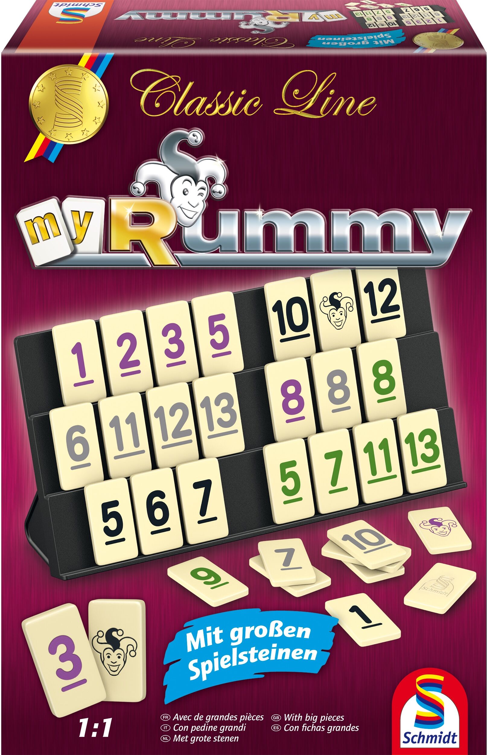 Spiel SCHMIDT SPIELE "Classic Line, MyRummy", bunt, Spiele, Kinder, Spiel