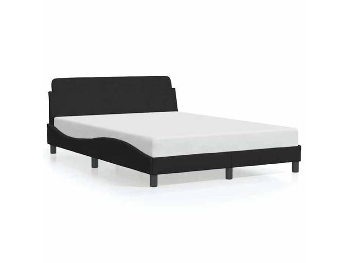Luxe&Mode Structure de lit Dover noir 120x200 cm velours 2 ans garantie LV10464