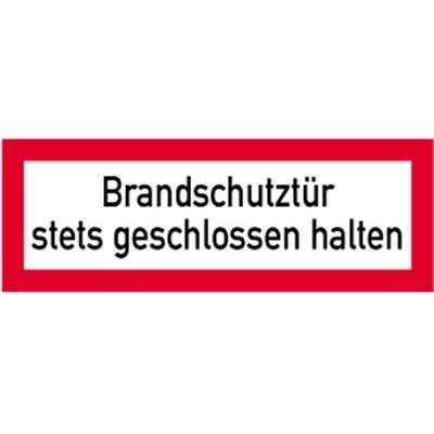 Aufkleber Brandschutztür stets geschlossen halten, Folie, reflektierend RA1, 297x105 mm