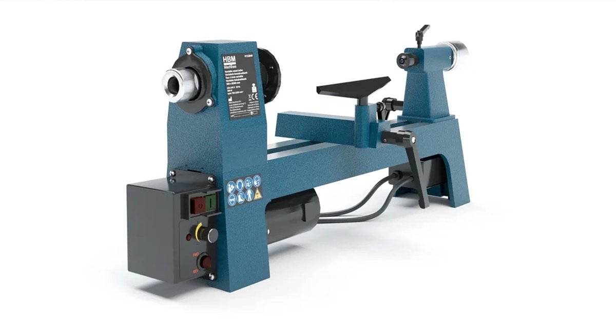 HBM variabele houtdraaibank 300 Watt, blauw