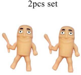 Perfect Picks Market Kawaii Wooden Stick Man Fidget Toy Stress Relief Squeeze & Collectible Fun 2 Wooden Man
