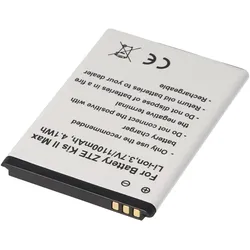 AccuCell Akku passend für ZTE Kis II Max, Li-Ion, 3,7V, 1100mAh, 4,1Wh