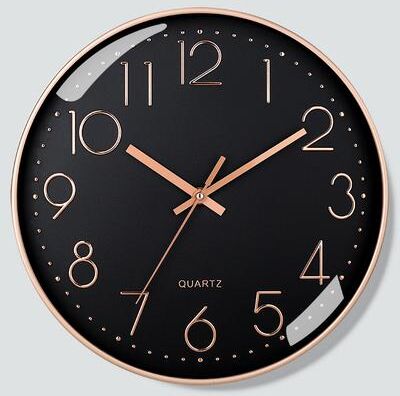 Perfect Picks Market Silent Quartz Wall Clock Inch Modern Minimalist Wall Clock For Living Room Bedroom Office black