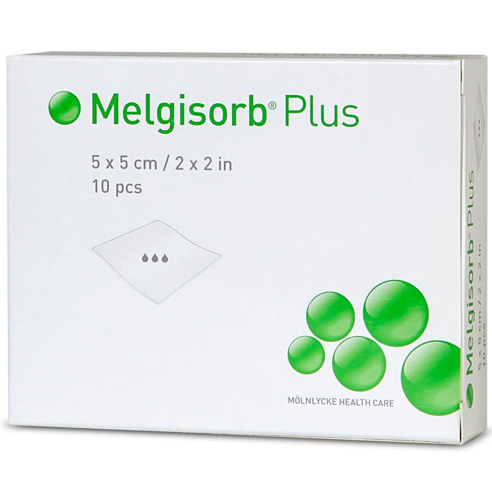 Melgisorb Plus Alginat Verband 5x5 cm steril 10 St