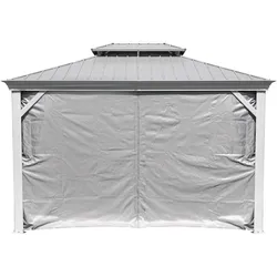 Sojag Pavillon Messina 10x12 Taupe Vorhänge