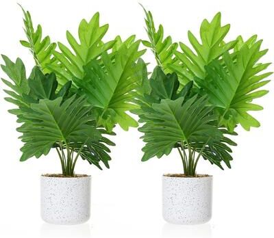 YUN "19.69"" Artificial Lemon Plant, Faux Greenery for Indoor Outdoor Decor"