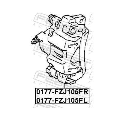 FEBEST Bremssattel 0177-FZJ105FL Hinterachse links für TOYOTA
