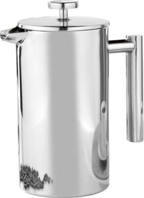 Kaffeebereiter, rund, doppelwandig, Volumen 1 l, spülmaschinenfest, Ø 105 x H 220 mm, Edelstahl poliert, silber
