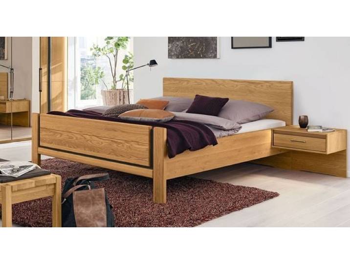 Musterring Bett Sorrent Komfort Eiche teilmassiv 140x200 cm modern, höhenverstellbar