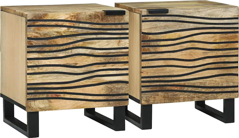 Alpen Home Bedside Tables Brown 46cm H X 40cm W X 33cm D