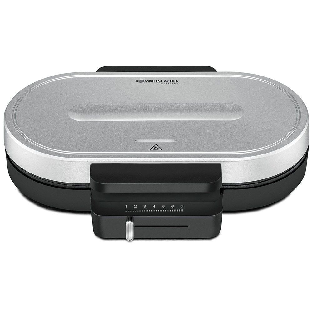 Rommelsbacher WA1250 Waffeleisen herzförmig für 2 Waffeln 1250 W (Silber) WA 1250