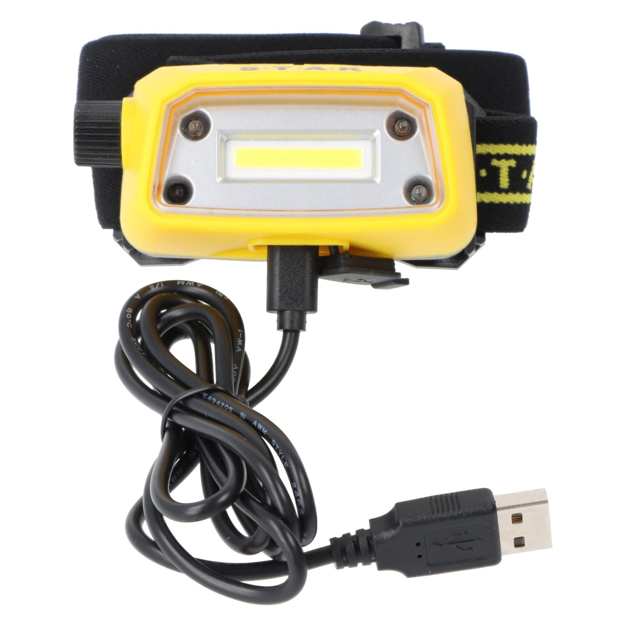 Velamp LED Stirnleuchte mit COB LED, inklusive Akku, 60 Grad neigbar (300 lm) (53986430)
