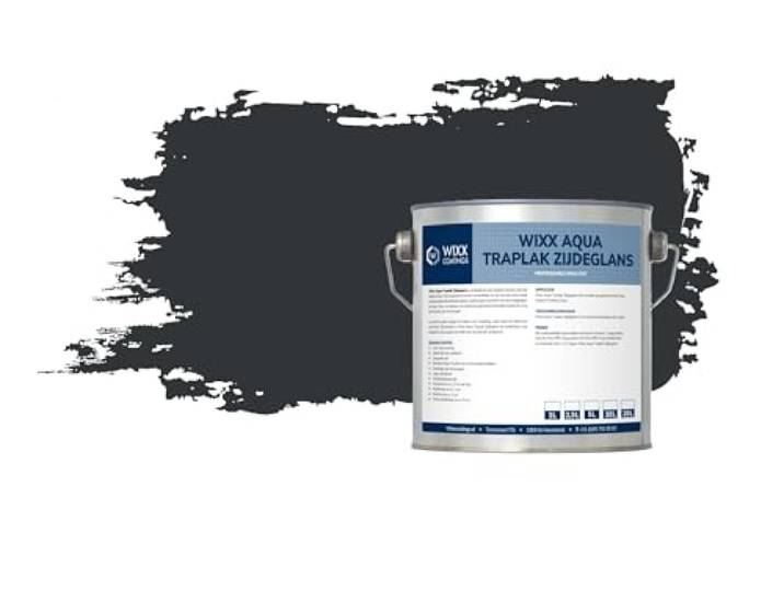 Wixx Aqua Traplak Zijdeglans - RAL 7021 Zwartgrijs - 10L