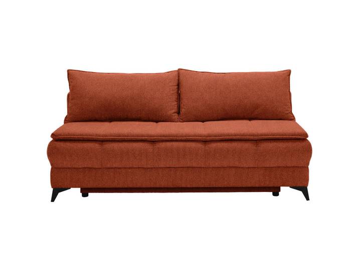 Stylife Schlafsofa, Rostfarben, Metall, Füllung: Silikon, Schaumstoffflocken, 197x95x92 cm, Wohnzimmer, Sofas & Couches, Schlafsofas